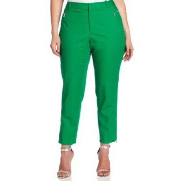 Calvin Klein Pants - NWT Calvin Klein Kelly Green Ankle Zip Pants 8 bnP
